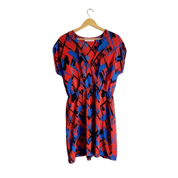 Amanda Uprichard 100% Silk Abstract Print Mini Dress Size Large - Picture 1 of 10